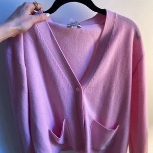 Pink Cashmere Cardigan
